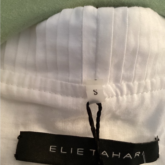 Elie Tahari white Mischa jacket Size Small 100% cotton no belt NWT - Picture 12 of 15